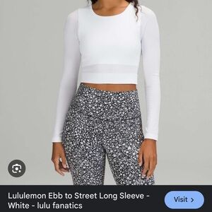 Lululemon Ebb to Street Long Sleeve Top